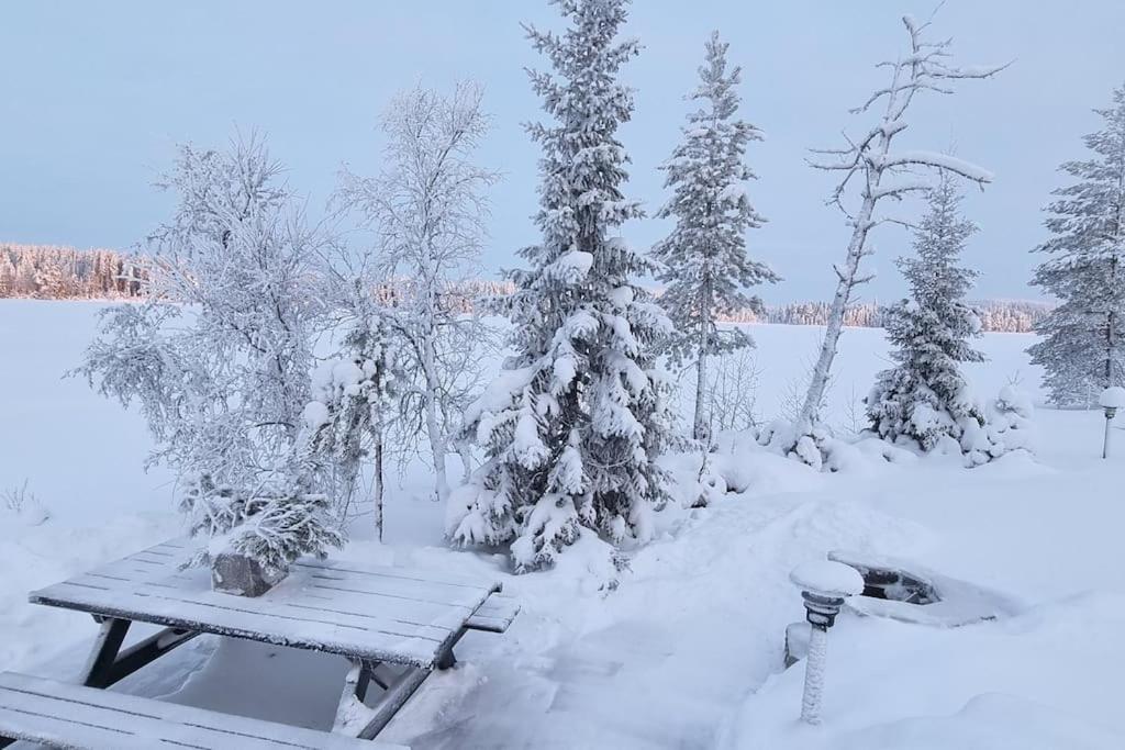 Huvila Eraemaajaerven Rannalla Taivalkoskella Jokijärvi Exterior foto