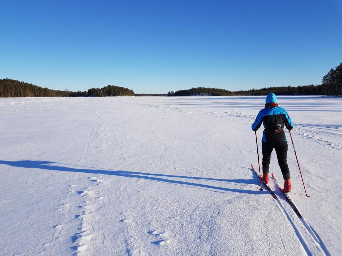 Huvila Eraemaajaerven Rannalla Taivalkoskella Jokijärvi Exterior foto