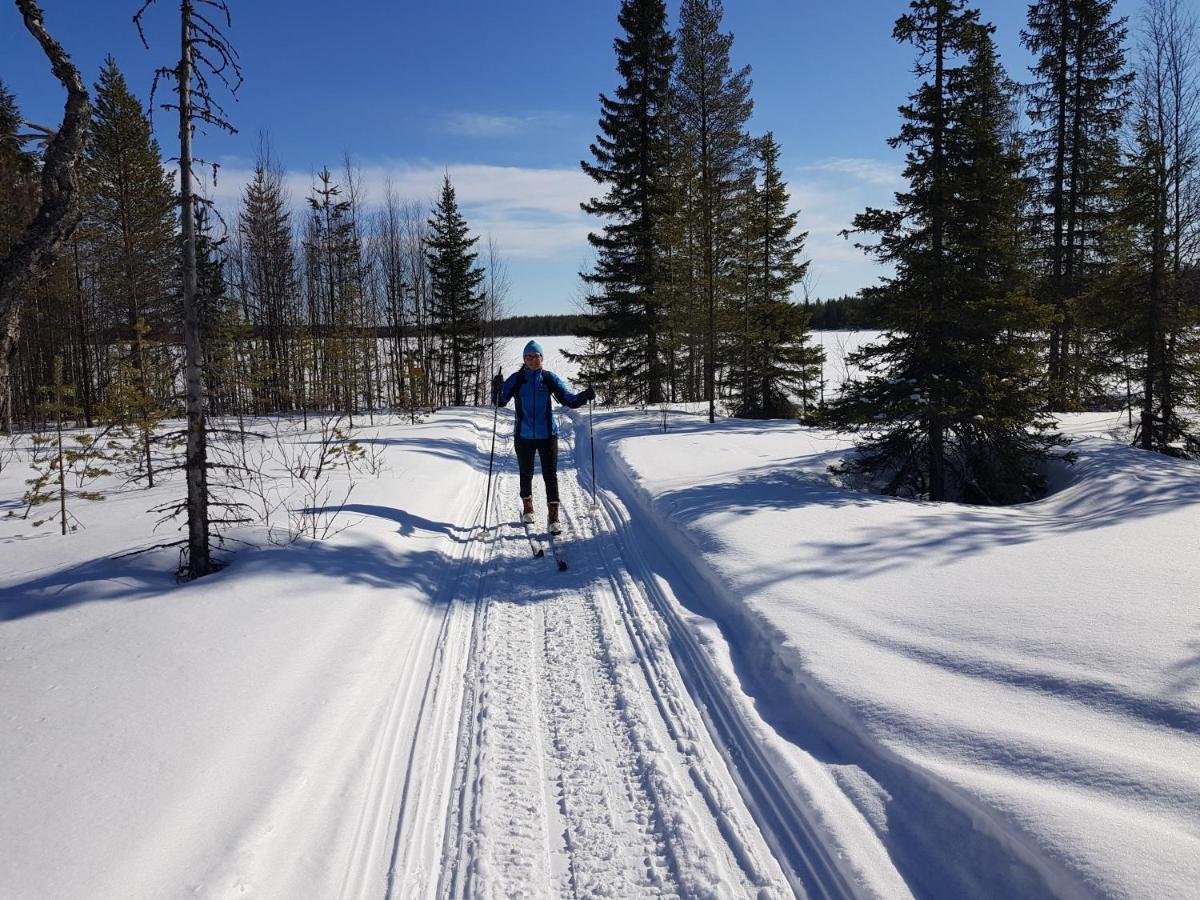 Huvila Eraemaajaerven Rannalla Taivalkoskella Jokijärvi Exterior foto